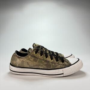Converse Chuck Taylor All Star Ox Camo Gold Sneakers 559838F Women's Size 7